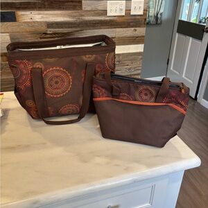 Insulated Beverage Cooler and Lunch Bag 2-piece
